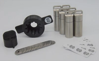 6x Recovery Seed Phrase Bitcoin Ethereum Hardware Cold Steel Wallet  - Bild 1 von 4