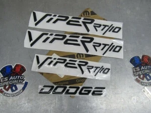 1992-2002 Dodge Viper RT/10 hood & bumper emblem set 4 pc ALL COLOR OE NEW RARE - Picture 1 of 11