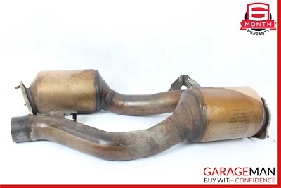 10-14 Porsche Cayenne 958 S 4.8L Rear Engine Exhaust Downpipe Left & Right Set - Image 1 of 4