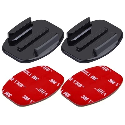 2 Flat Surface Mounts+2 Adhesive Mount Stickers For GoPro/DJI Sports Cameras - Image 1 of 4