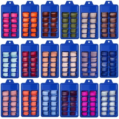 100× False Nail Tips Matte Full Cover Long Stiletto Fake Nails Art Manicure  ↷ - Image 1 of 4