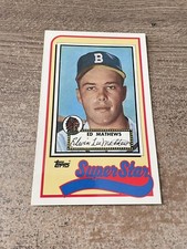 1989 Topps/LJN Baseball Talk Eddie Mathews #32 HOF