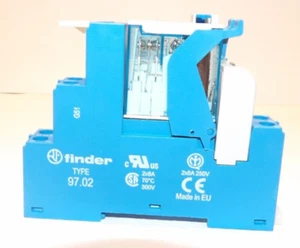 Finder Relay TYPE 97.02 Finder 46.52.9.024.0040 Relay 24V DC - 8A 250V - Picture 1 of 17