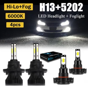 For Jeep Patriot 2010-2017 4pc LED Headlight High/Low Beam + Fog Light Bulbs kit - Picture 1 of 12