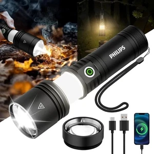 Linternas PHILIPS recargables de altos lúmenes, linternas tácticas de 1500 lm con aprox. - Imagen 1 de 5