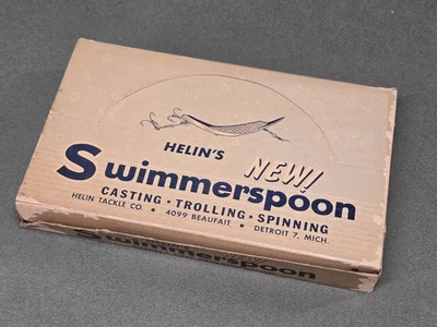 ¡¡CAJA DE ENCIMERA VINTAGE HELIN'S SWIMMERSPOON/DISTRIBUIDORES!!! Foto 1 de 4