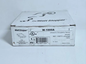 Watt Stopper W-1000A Ultrasonic Occupancy Sensor 24VDC, 360°, 1000² ft. Coverage - Picture 1 of 5