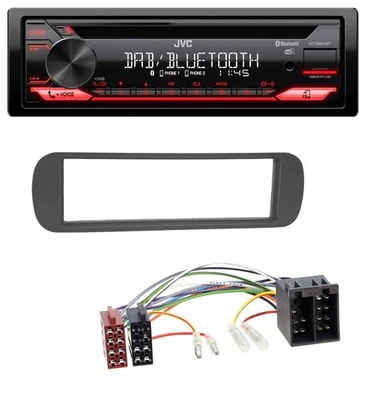 JVC CD DAB USB Bluetooth MP3 Autoradio für Lancia Y (1996-2004) - schwarz - Bild 1 von 4