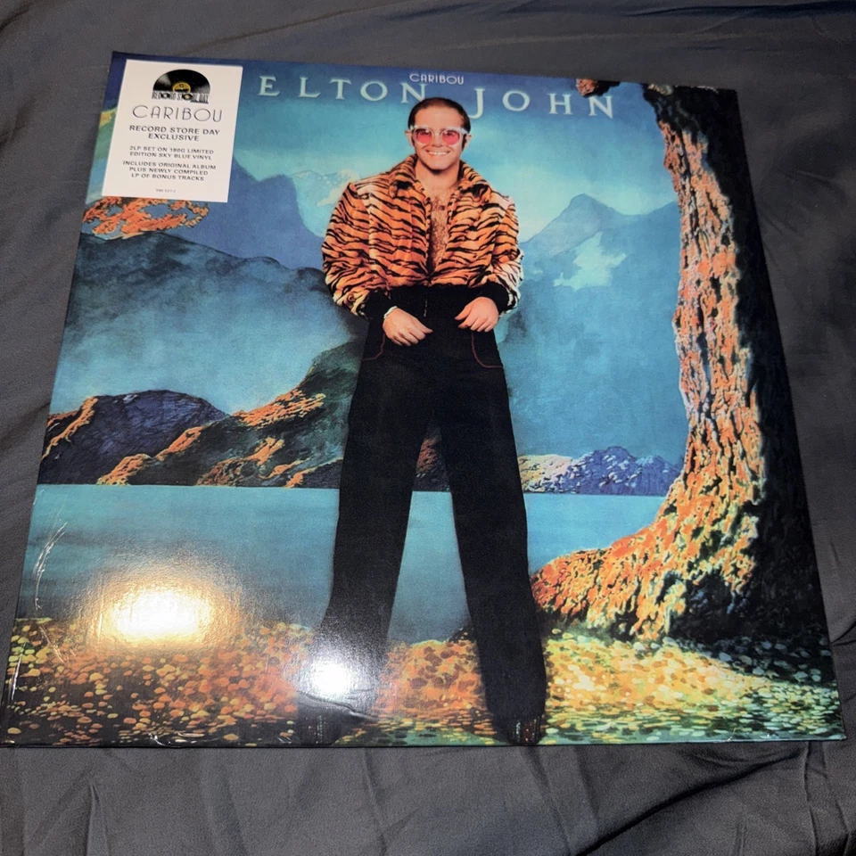 ELTON JOHN New Caribou 2x Sky Blue Vinyl 50th Anniversary 180 Gram RSD 2024 mint - Image 1 of 2