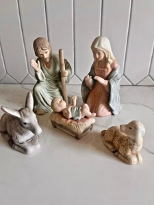 Vintage 1983 Set 5 Stück LEFTON "THE NATIVITY Collection Porzellan #00332 Hand Pnt - Bild 1 von 6