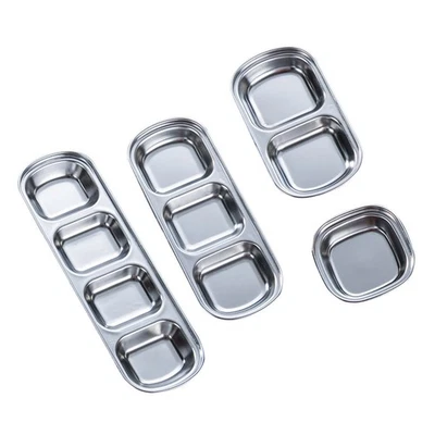  4 PCS Porta Condimenti Piatti Da Servizio Spuntino Piatto Per Salsa Immersione - Immagine 1 di 4