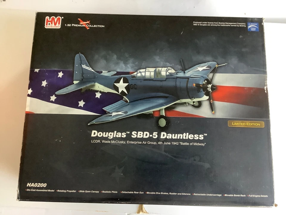 Hobby Master HA0200 1/32 SBD-2 Dauntless USN, Black GC, Battle of Midway - Image 1 of 4