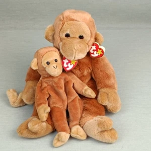 TY Affe Bongo❤️ Beanie Buddies Babies  Kuscheltier Stofftier SET 1998/1995 - Bild 1 von 4