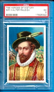 1911 T68 Heroes & Men of History - Sir Walter Raleigh (PH) Psa 5 - Picture 1 of 2