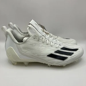 Adidas Adizero Men’s Size 10.5 Football Cleats White Black GX4049 NEW - Picture 1 of 5