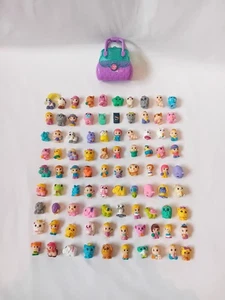 Huge Vintage Bundle 90X SQUINKIES Figures Toys Animals Girls Handbag Case Box - Picture 1 of 9