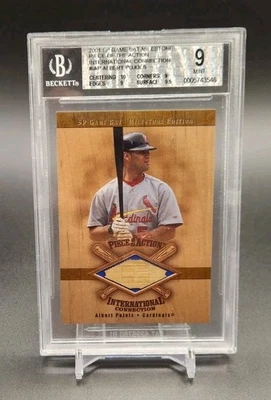 2001 SP Game Bat Piece Of The Action Albert Pujols RC GAME-USED BAT SP BGS 9 - Image 1 of 4
