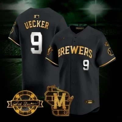 Bob #9 Uecker MEN Stitched Jersey Color