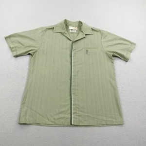 Vintage Iolani Shirt Mens Medium Green Hawaiian Button Up Camp Aloha Tiki 60s - Picture 1 of 9