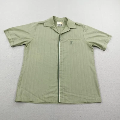 Vintage Iolani Shirt Mens Medium Green Hawaiian Button Up Camp Aloha Tiki 60s - Image 1 of 4