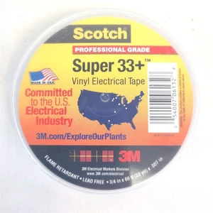 Cinta eléctrica de vinilo de grado profesional 3M Scotch Super 33+ 22 yardas ~ T12 - Imagen 1 de 3
