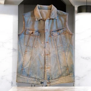 Balmain Vintage Denim Vest XS Blue Cotton - G-Jean Style, Lightly Used - Picture 1 of 6