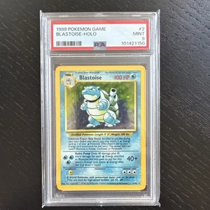 PSA 9 Pokémon TCG Blastoise Base Set 2/102 Holo Unlimited Holo Rare MINT NewCert - Picture 1 of 2