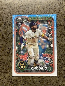 2024 Topps Holiday - Holiday Variation Jackson Chourio #H119 (RC) - Picture 1 of 2
