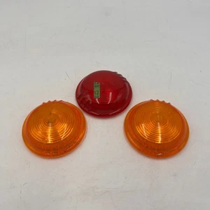 LS-338 PLASTIC 2 AMBER & 1 RED CLEARANCE SIGNAL MARKER PARK LENS - Bild 1 von 21