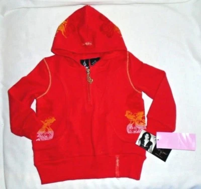 Niñas Pequeñas Diseñador BABY PHAT Top Rojo Chaqueta con Capucha Pullover Talla 4 Difícil de Encontrar Foto 1 de 4