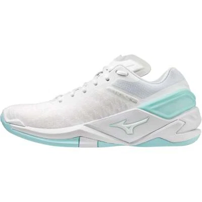 Mizuno Wave Stealth Neo Womens Netball Shoes White Sports Training Trainers Gym - Image 1 of 4