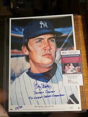 Graig Nettles Limited Edition Signed Topps Living Set Print Yankees JSA 25/25 - Image 1 of 4