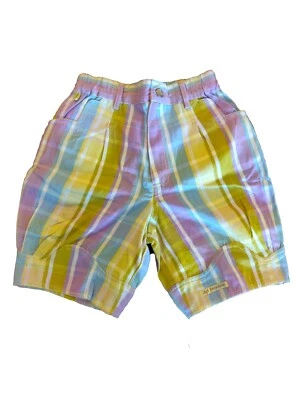 New OILILY KIDS PLAID 100% COTTON SHORTS SIZE 104 US 4 - 140 US 9-10 - Image 1 of 4