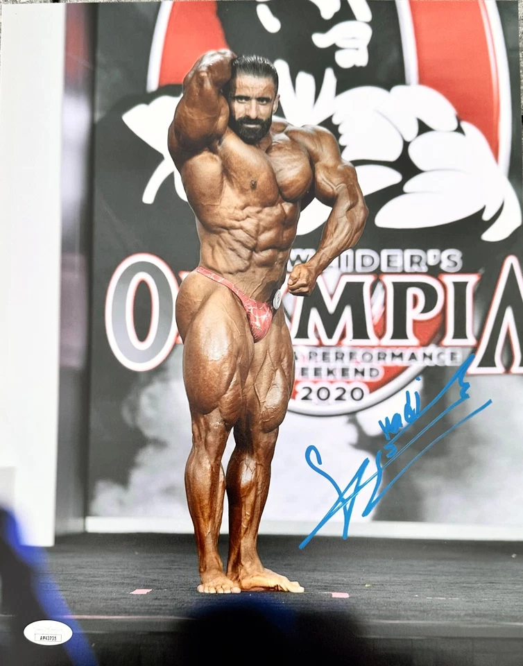 HADI CHOOPAN SIGNED 11X14 PHOTO JSA COA THE PERSAIN WOLF MR OLYMPIA B - Image 1 of 1