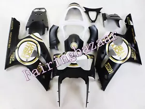 Kit de carenado por inyección ABS 2003 ZX6R 636 LUCKY STRIKE negro blanco - Imagen 1 de 6