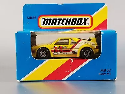 Matchbox BMW M1 / 1986 / MB52 / Unpunched Blue Window Box - Image 1 of 4