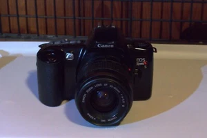 Vintage Canon EOS Rebel XS 35-80mm f4-5.6 EF Lens 35mm film Camera w/Canon Strap - Picture 1 of 7