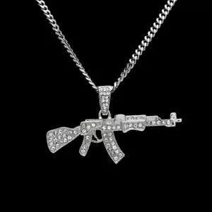 Hip Hop AK47 Maschinenpistole Halskette - Picture 1 of 3