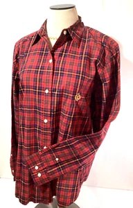 Blusa Camisa Mujer Lauren Ralph Lauren Talla L Cuadros Roja/Negro/Amarilla - Imagen 1 de 11