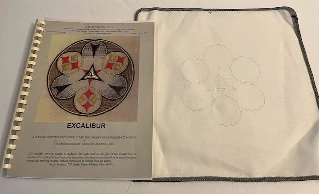 EXCALIBUR Embroidery Stitch Guide Pattern Booklet & Fabric/Canvas Sandy Rodgers - Image 1 of 4