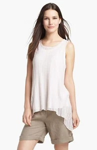 Eileen Fisher  Shell Pink   Ballet Linen Silk Tunic Top Shirt PM  - Picture 1 of 1