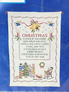 VTG Needles ‘N Hoops Christmas Wall Hanging Cross Stitch Kit Printed No. 254 - Picture 1 of 5