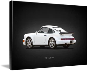 Canvas Art - 911 Turbo Type 964 Minimal Modern Performance Car Art, 3 Sizes - Picture 1 of 20