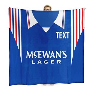 Glasgow Bears 1996 Home Football Shirt Personalised Large Fleece Blanket 150cm - Picture 1 of 14