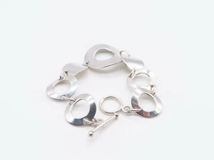 Pulsera de eslabón circular redondo de plata esterlina 925 23,6 gramos - Imagen 1 de 12