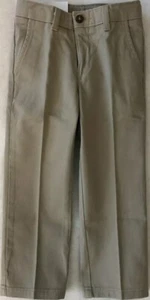 NWT Boy's IZOD Uniform Khaki Pants Adjustable Waist Flat Front Reg fit Size 6 - Picture 1 of 3
