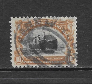 U.S. SCOTT 299 USED VF - 1901 10c YEL BRN & BLACK - PAN-AMERICAN EXPO ISSUE - Picture 1 of 2