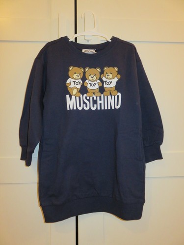 MOSCHINO Abito felpa orsacchiotto blu navy ragazza blu navy taglia 4 e 6