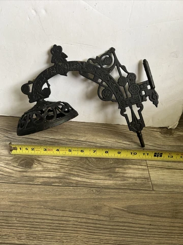 Antique Cast Iron Oil Lamp Holder Sconce Cover