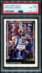 PSA 8 NM MINT 1992 TOPPS GOLD SHAQUILLE O'NEAL #362 ROOKIE RC MAGIC 1123 DB254 - Picture 1 of 1